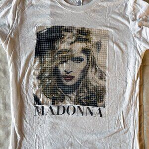 Madonna Glitter Box MDNA Tour Shirt Large RARE White (Next Level)